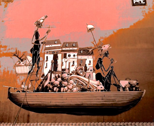 Mural in Istanbul, reinterpreted by İlknur Ayışık